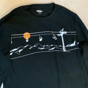 Old Navy Black L Thermal Ski Long Sleeve Cold Weather